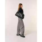 Pull décolleté en maille côtelée