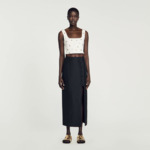Jupe midi fendue