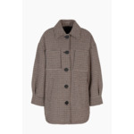 Caban coat-milk/liq/black pied