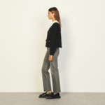 Cardigan avec col claudine amovible