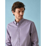 Chemise en popeline à carreaux rouge