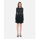 Robe Patineuse Courte Noire En Dentelle Femme