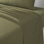 Kenzo - Drap plat en satin vert, Kz Iconic