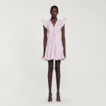 Robe courte en guipure marguerites
