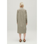 Robe longue rayures verte