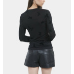 T-Shirt Manches Longues Noir Femme