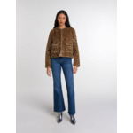 Veste courte en fausse fourrure