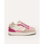 Baskets basses écrues & roses