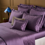 Yves Delorme - Housse de couette en satin marron, Triomphe