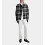 Blouson Type Surchemise À Carreaux En Laine Mélangée Homme