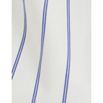 Chemise hannah avec poignets mousquetaires boutonnés en popeline rayée bleu