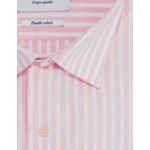 Chemise Ajustée rayée rose