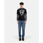 T-Shirt Manches Courtes Avec Print Skull Coeur Devant Homme