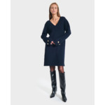 Robe Maille Rigatoni Nocturne en Laine