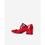 Babies En Cuir Rouge Avec Boucles Western