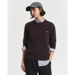 Lambswool Cable Knit Crew Neck Swea