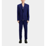 Veste De Costume Bleu Vif En Laine Homme