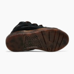 Lanvin Leather Curb Sneaker Dark Brown