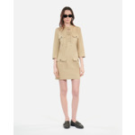 Robe Saharienne Courte Beige Femme