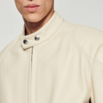 Blouson biker en cuir