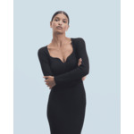 Robe Longue Manche Longue Decolleté Coeur