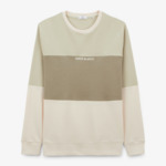 Sweat à col rond tricolore logo ciment