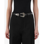 Ceinture En Cuir Raye