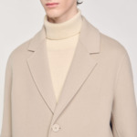 Manteau droit en laine