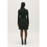 Robe Twist courte plissée noire