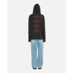 T-Shirt À Capuche Noir Manches Longues Sérigraphie Locations Homme