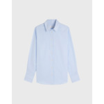 Chemise marion en popeline rayée bleu