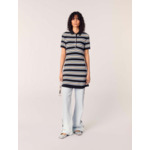 Robe polo en maille à rayures