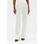 Pantalon à sequins blanc