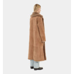 Peau Lainée Longue Marron Femme