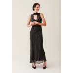 Robe longue transparente à pois