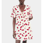 Robe Courte Avec Imprimé Cerise Femme