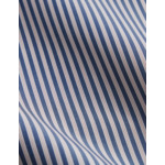 Chemise col figaret en popeline rayée marine