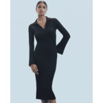 Robe Longue Manche Longue Col Polo