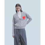 Pull Cardigan Coeur Léger