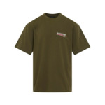 Balenciaga T-Shirt Political Campaign Logo Brodé Kaki