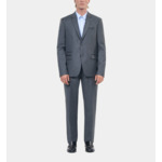 Veste De Costume En Flanelle Grise Homme