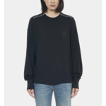 Pull En Laine Mérinos Noir Femme