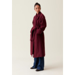 Manteau long esprit trench bordeaux