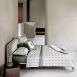 BOSS Home - Drap housse en satin de coton vert, Manifesto