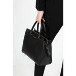 Sac à Main Zippée Smooth Or