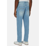 Jean En Denim Extensible Bleu À Délavage Clair