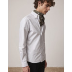 Chemise gaspard col américain en oxford rayé violet