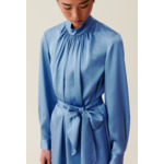 Robe fluide col lavallière noir