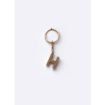 Porte-clés lettre "H" en laiton