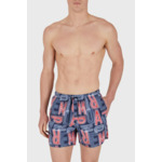 Boxer tissé pour homme - bleu marine/rouge/blanc